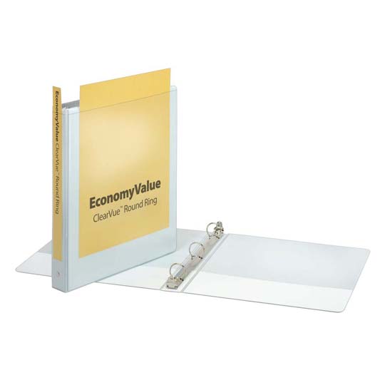 REG-PO-0650 Carpeta panorámica Cardinal EconomyValue E90021, carta, lomo 1 pulgada, blanca - Image 1