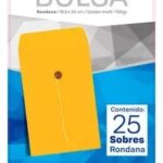 Sobre bolsa Fortec B-16-KR, esquela, kraft con rondana