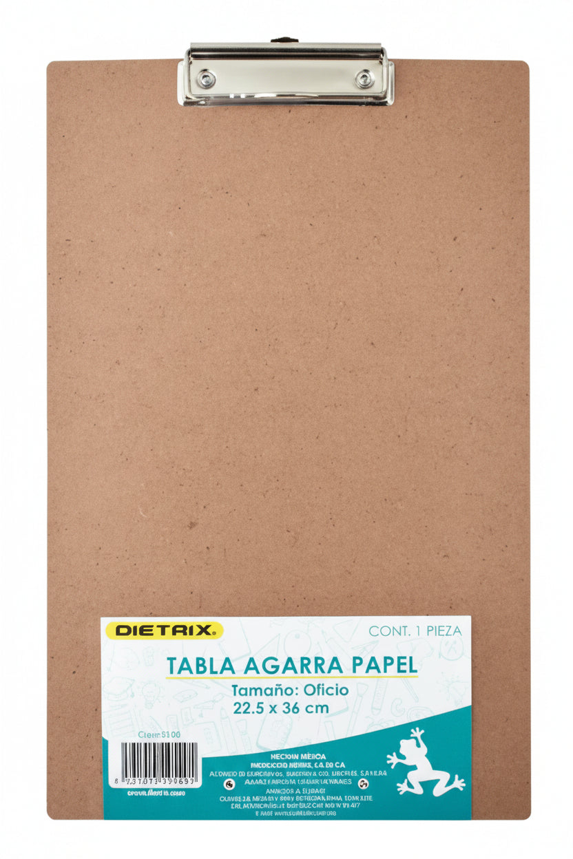 REG-PO-0661 Tabla sujetapapel Dietrix 9149, tamaño oficio, macocel, color madera - Image 1