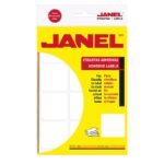 Etiquetas Janel No. 19 1005050100, blancas, 50 x 50 mm