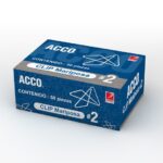 Clips mariposa ACCO P1720 No. 2, acero galvanizado, plata
