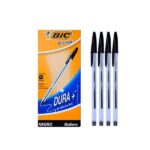 Bolígrafo BIC Cristal negro, punto mediano, caja con 12 piezas