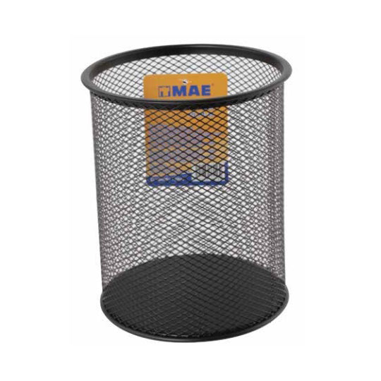 REG-PO-0728 Portalápices MAE PLM-G de malla metálica, tamaño grande, negro - Image 1
