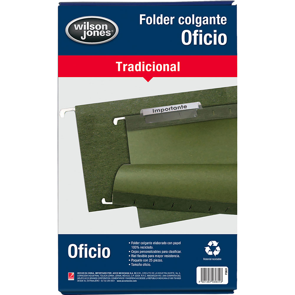 REG-PO-0766 Fólder Wilson Jones P4565, oficio - Image 1