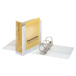 Carpeta Cardinal EconomyValue panorámica blanca, carta, 4 pulgadas