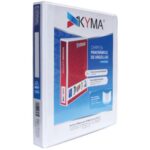 Carpeta básica Kyma CPKCBHD-100-BCA, carta, lomo 1 pulgada, arillo D, blanca