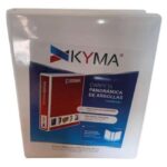 Carpeta panorámica Kyma CPKCBHO-150-BCO, carta, lomo 1.5 pulgadas, arillo O, blanca