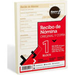 Block de recibos de nómina Rayter 05RENO14B1, formato 1/2 carta