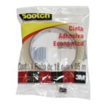 Cinta adhesiva Scotch 500 MC500000807, BOPP, 18 mm x 65 m, transparente