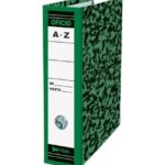 Registrador de cartón Kyma REGI0-KY-OF, oficio, 3 pulgadas, verde marmoleado