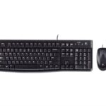 Kit Teclado y Mouse Logitech MK120, alámbrico USB, teclado español y mouse óptico, negro