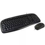 Kit Teclado y Mouse Easy Line EL-993391, alámbrico USB, negro
