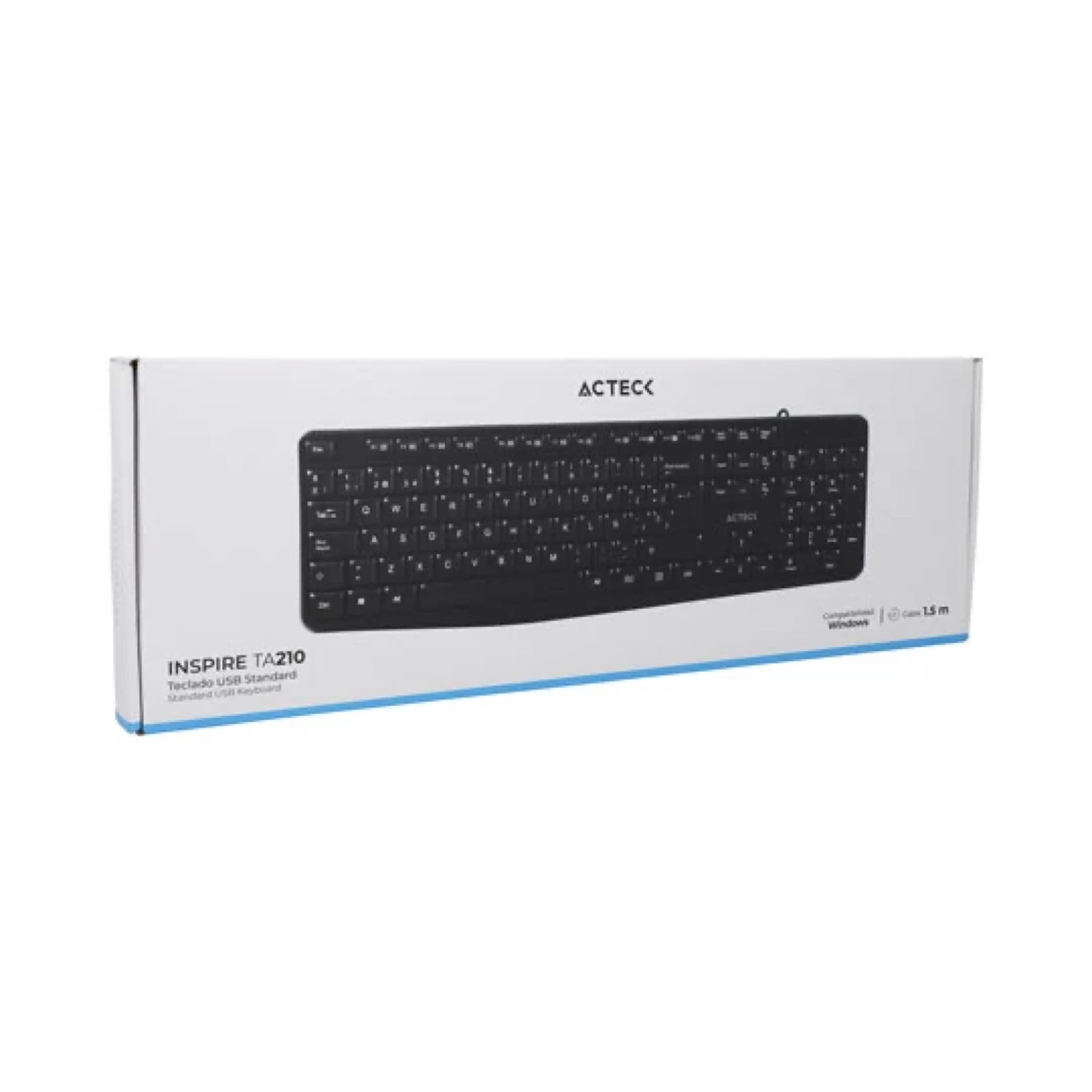 REG-TC-0053 Teclado Acteck Inspire TA210, alámbrico USB, español, negro - Image 1