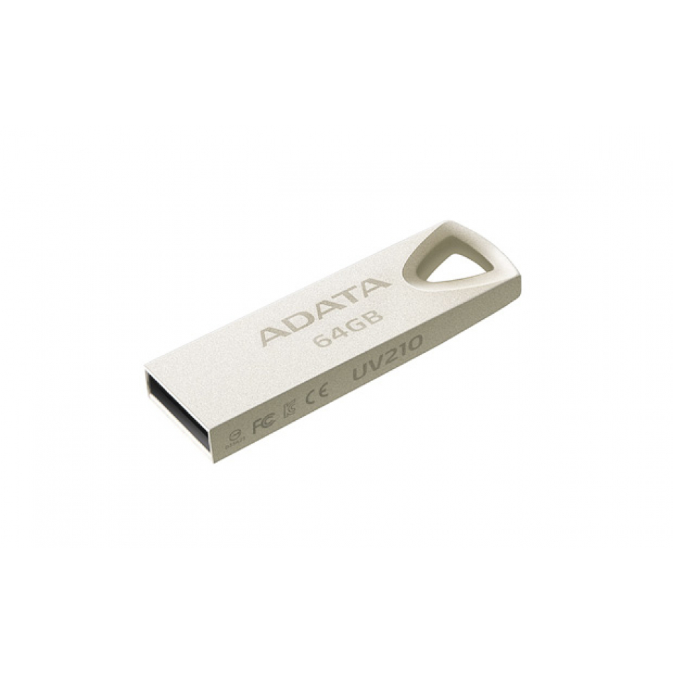 REG-TC-0096 Memoria USB ADATA UV210, 64 GB, USB 2.0, dorado - Image 1