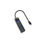 Hub Multipuertos Brobotix 6001189, USB-C a 4 puertos USB-A