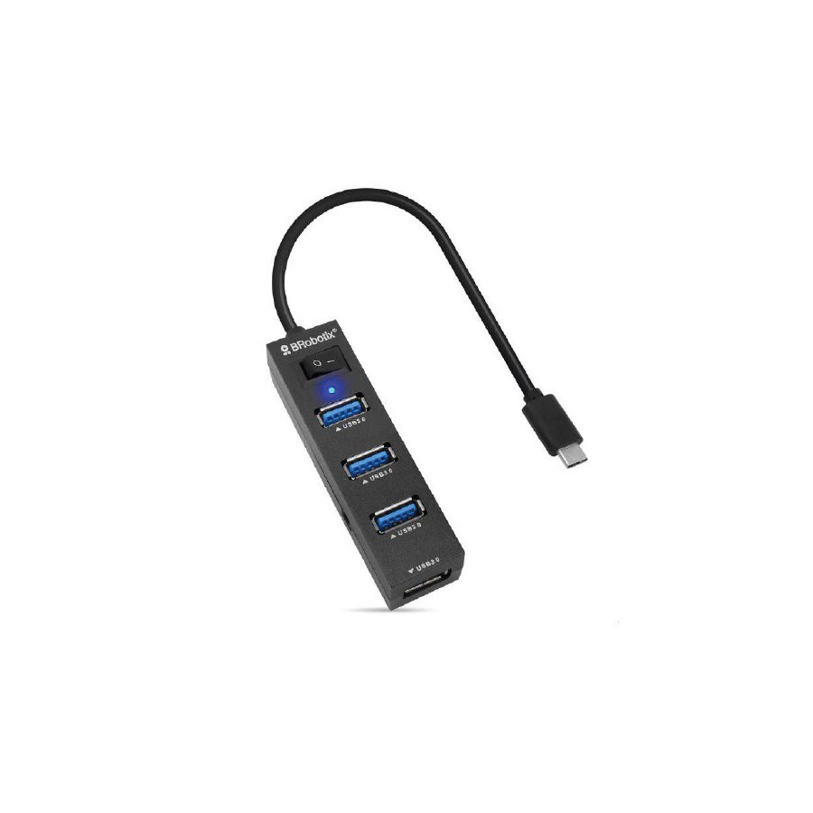 REG-TC-0137 Hub Multipuertos Brobotix 6001189, USB-C a 4 puertos USB-A - Image 1