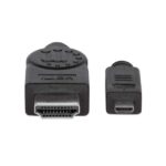 Cable HDMI Manhattan 324427, Micro HDMI macho a HDMI macho, 2 m
