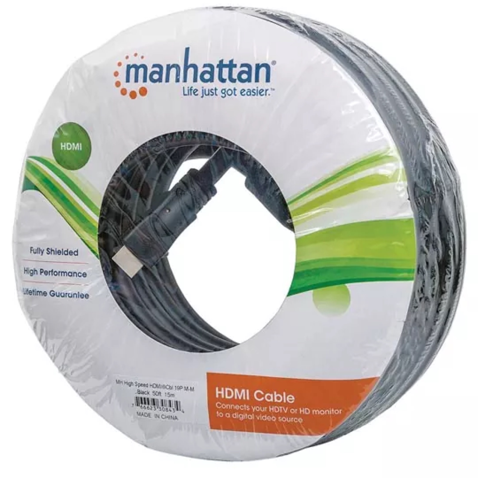 REG-TC-0147 Cable HDMI Manhattan 308434, HDMI macho a macho, 15 m - Image 1