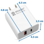 Cargador Brobotix 6000502, USB-A y USB-C, Power Delivery y Quick Charge