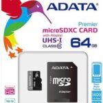 Tarjeta MicroSDXC ADATA Premier, 64 GB, Clase 10, UHS-I U1, V10, A1