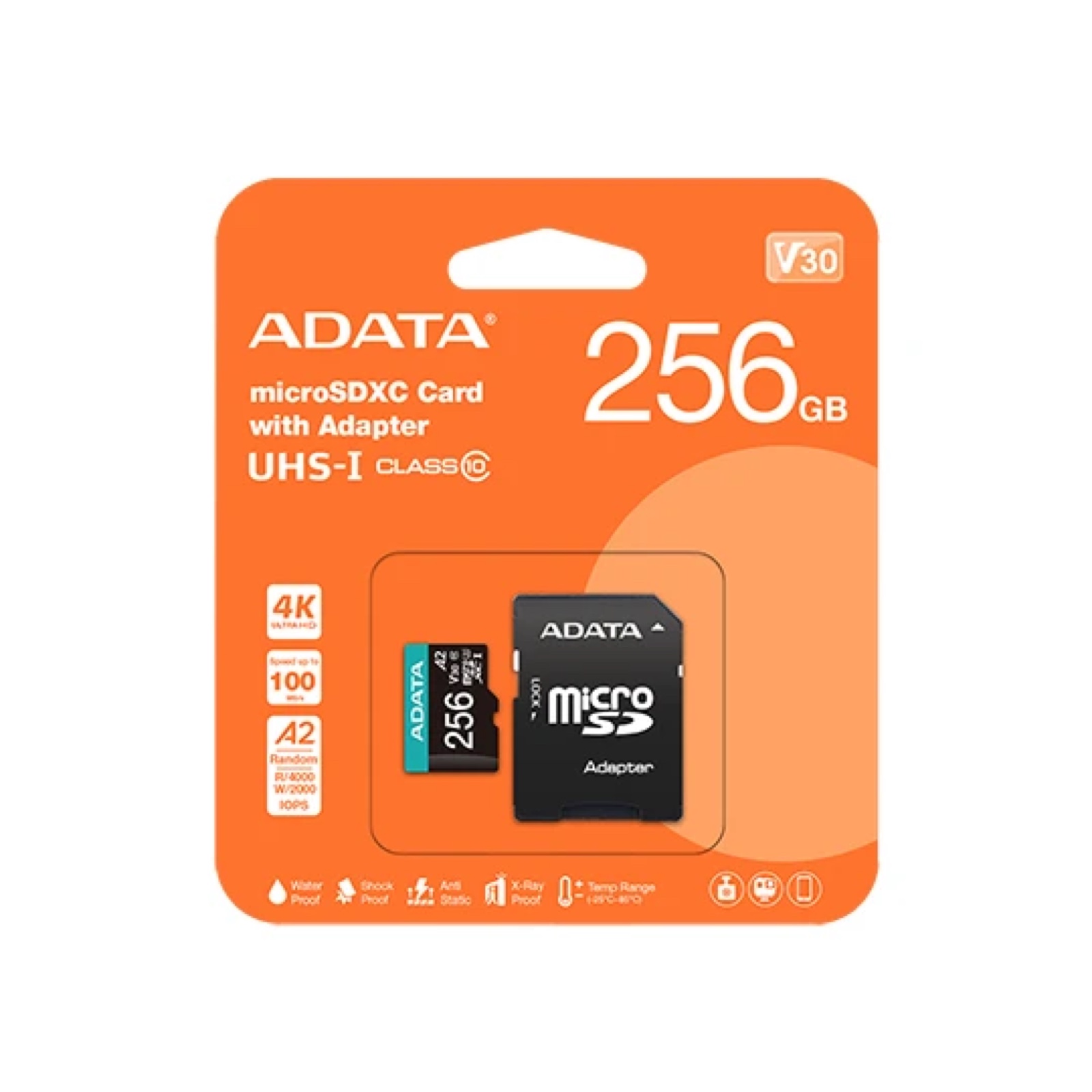 REG-TC-0265 Tarjeta MicroSDXC ADATA Premier, 256 GB, Clase 10, UHS-I U1, V10, A1 - Image 1