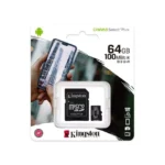 Tarjeta MicroSDXC Kingston Canvas Select Plus, 64 GB, Clase 10, con adaptador SD