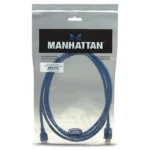 Cable Manhattan 325424, USB 3.0 Tipo-A macho a Micro-B macho, 2 m, azul