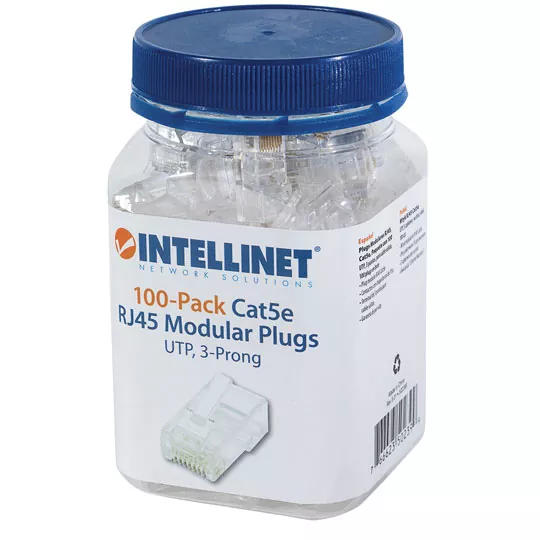 REG-TC-0346 Plug RJ45 Intellinet 502399, Categoría 5e, UTP - Image 1