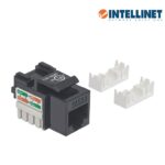 Jack RJ45 Intellinet 210720, Categoría 6, Keystone, negro
