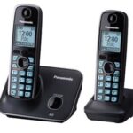 Teléfono Inalámbrico Panasonic KX-TG4112MEB, 1 línea, 2 auriculares