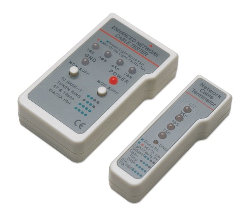 REG-TC-0419 Probador de Cable Intellinet 351898, RJ45/RJ11, continuidad y mapeo - Image 1