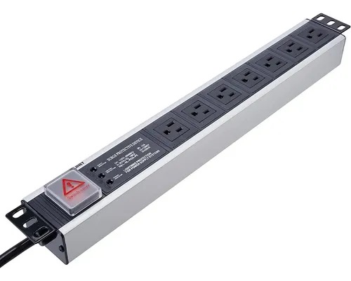 REG-TC-0433 Barra Multicontacto para Rack Intellinet 207102, 7 salidas, montaje 19 pulgadas - Image 1