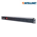Barra Multicontacto para Rack Intellinet 713993, 8 salidas, montaje 19 pulgadas, supresor