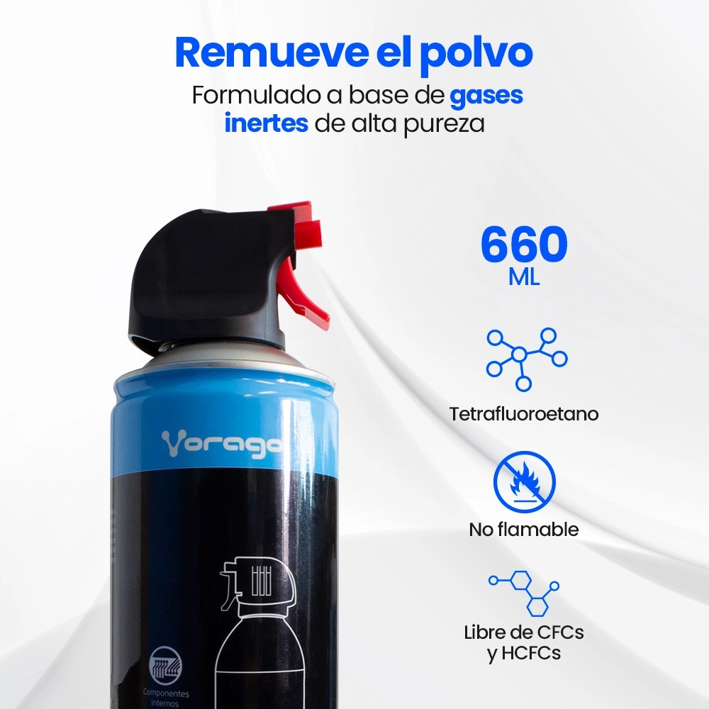 REG-TC-0441 Aire Comprimido Vorago CLN-300, removedor de polvo para electrónicos - Image 1