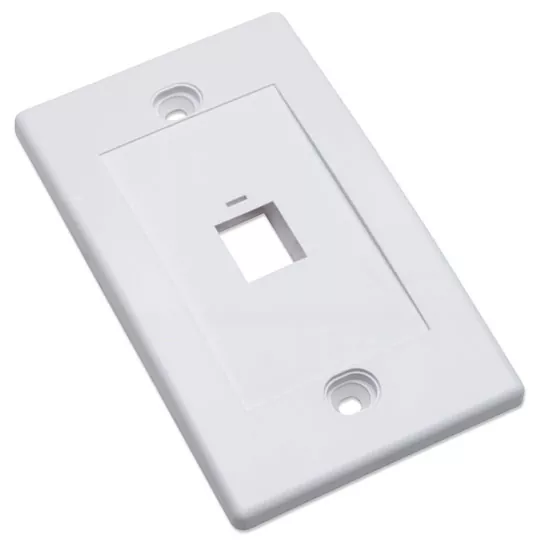 REG-TC-0475 Faceplate Intellinet 163286, placa de pared para 1 conector Keystone - Image 1