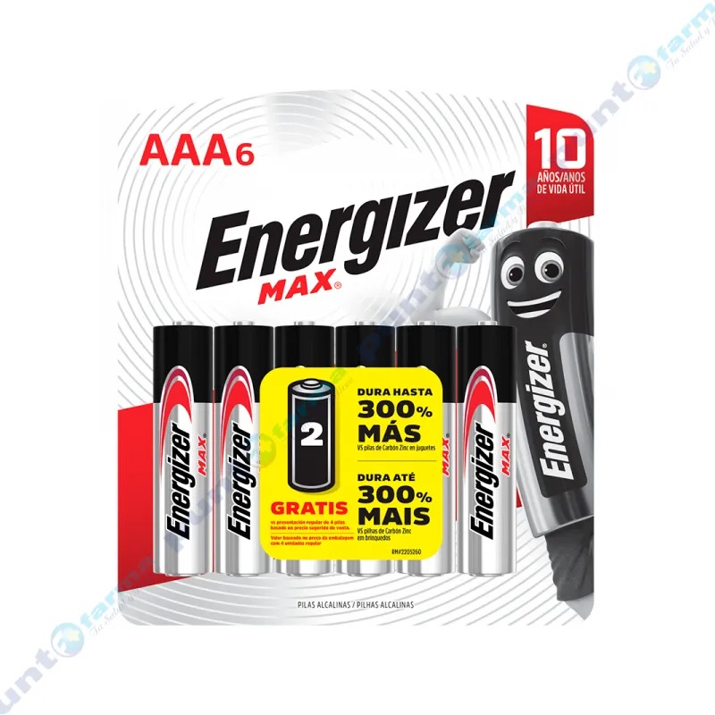 REG-TC-0503 Pilas Alcalinas Energizer AA, 1.5 V, paquete con 6 piezas - Image 1
