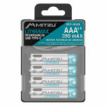 Pilas Recargables Mitzu MLR-4XAAA, AAA Li-ion 1.5 V con carga USB-C, paquete con 4 piezas