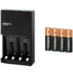 Cargador de Pilas Duracell con 4 Pilas AA Recargables