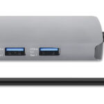 Docking Station Manhattan 190459, USB-C, 9 puertos, gris