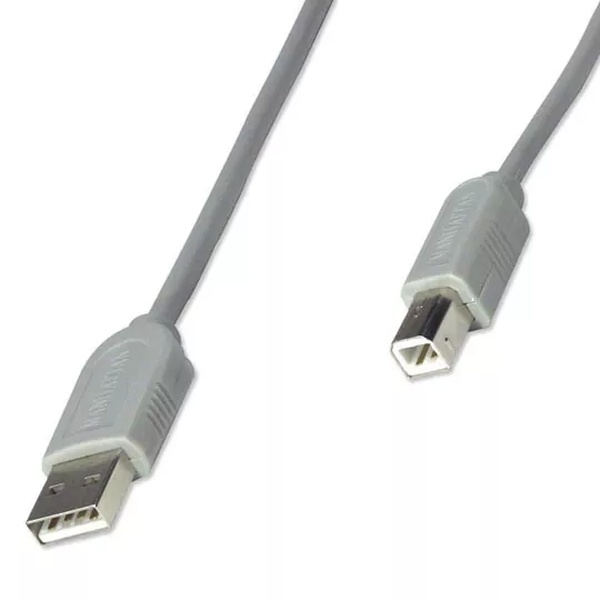 REG-TC-0556 Cable para Impresora Manhattan 317863, USB 2.0 Tipo-A macho a Tipo-B macho, 3 m, gris - Image 1