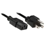 Cable de Corriente Manhattan 300179, NEMA 5-15P a IEC C13, 1.8 m, negro