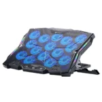 Base Enfriadora Gamer Balam Rush Eolox Frost EF740, para laptop de hasta 17 pulgadas, 15 ventiladores, negro