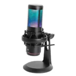 Micrófono Alámbrico Gamer Manhattan 102674, conexión USB, negro