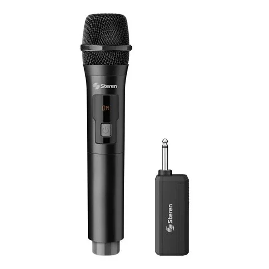 REG-TC-0619 Micrófono Inalámbrico Steren MIC-285R, diseño de solapa, negro - Image 1