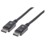 Cable de Audio y Video Manhattan 306935, DisplayPort macho a macho, negro