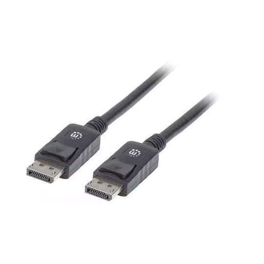 REG-TC-0628 Cable DisplayPort Manhattan 307093, versión 1.2 macho a macho, 3 m, negro - Image 1