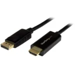 Cable Convertidor de Video StarTech.com DP2HDMM2MB, DisplayPort macho a HDMI macho, 4K, 2 m, negro