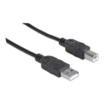 Cable para Impresora Manhattan 337779, USB 2.0 Tipo-A macho a Tipo-B macho, 1.8 m, negro