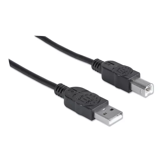 REG-TC-0639 Cable para Impresora Manhattan 337779, USB 2.0 Tipo-A macho a Tipo-B macho, 1.8 m, negro - Image 1