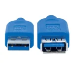 Cable de Extensión USB Manhattan 325394, Tipo-A macho a Tipo-A hembra, 1 m, azul
